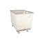 Steele Canvas Basket 14 BU Permanent Truck Natural Canvas w/Grey Vinyl - 4in Casters 9214CNATVGRYW4 - alternate 1